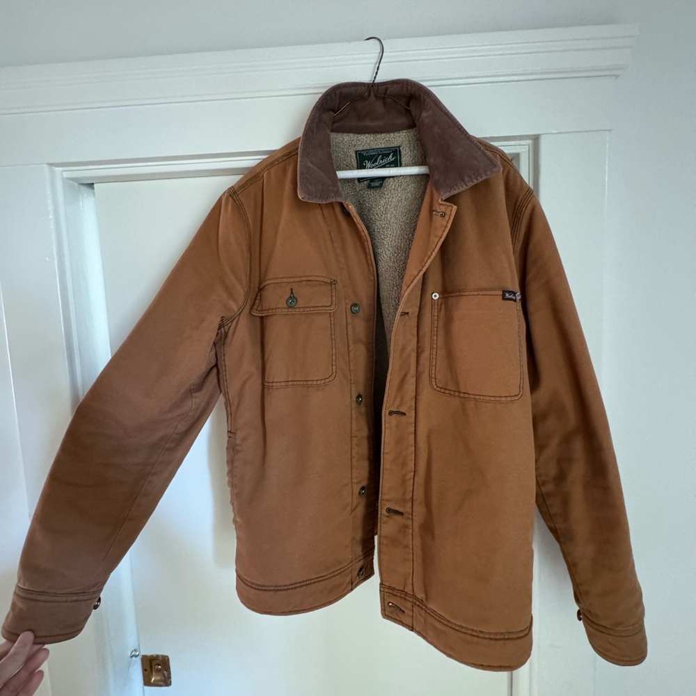 Woolrich Men’s Brown Sherpa-Lined Work Jacket